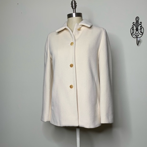 mine Jackets & Blazers - Soft Camel Hair Winter White Coat by Mine Sz M